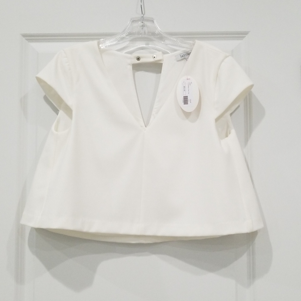 V front/back crop top